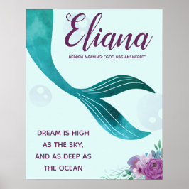 MERMAID KINDERZIMMER DRUCKEN POSTER