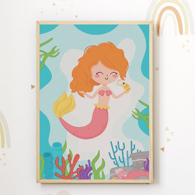 Mermaid Kinderzimmer Print Kids Room Poster (Von Creator hochgeladen)