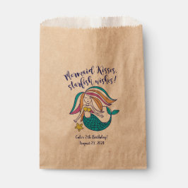 Mermaid Kisses Kraft Favor Bag Geschenktütchen