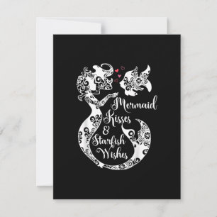 Mermaid Kisses Starfish wünscht Mandala Mermai Swi Einladung