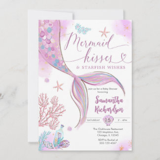 Mermaid Kisses Under the Sea Birthday Einladung