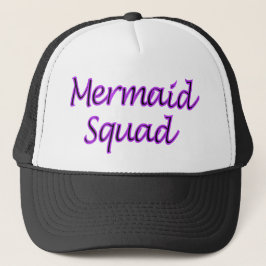 Mermaid-Kneipe in lila Text Truckerkappe