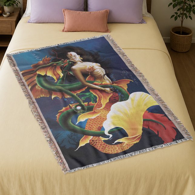 Mermaid Koi Dragon Fantasy Decke (Von Creator hochgeladen)