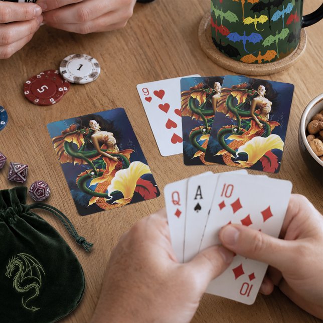 Mermaid Koi Dragon Fantasy Spielkarten (Von Creator hochgeladen)