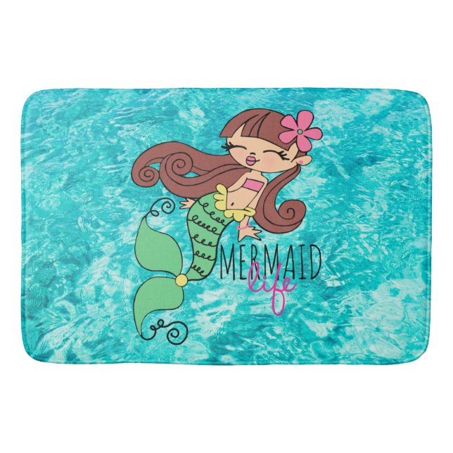 Mermaid Life Bath Mat Badematte (Vorderseite)