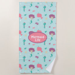 Mermaid Life Beach Handtuch