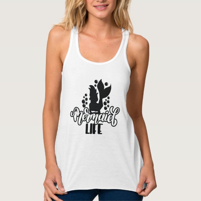 Mermaid Life Funny Beach Tank Top (Vorderseite)