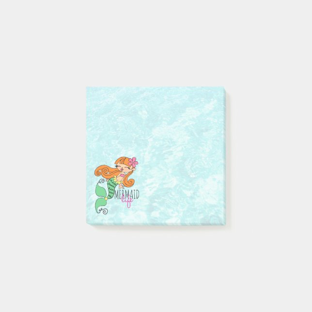 Mermaid Life Post-it Klebezettel (Vorderseite)