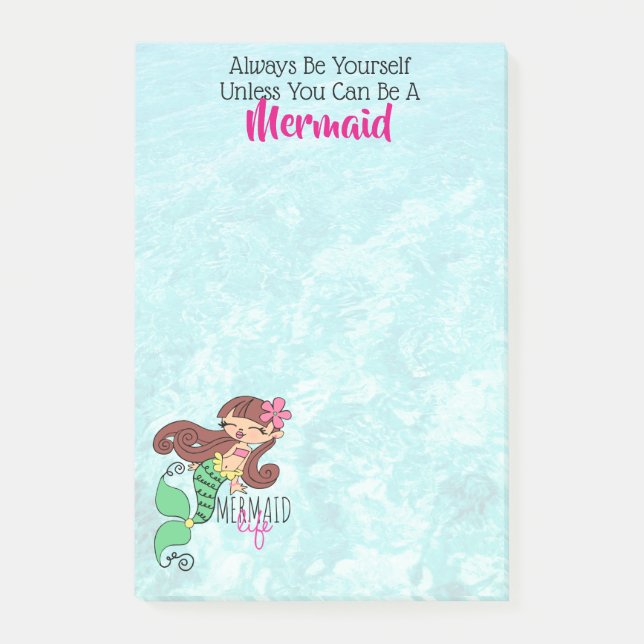 Mermaid Life Post-it Klebezettel (Vorderseite)