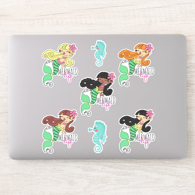 Mermaid Life Stickers Aufkleber (Computer)