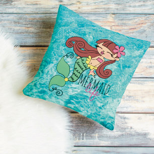 Mermaid Life Throw Kissen 16" x 16"