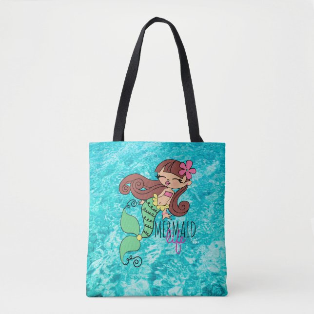 Mermaid Life Tote Bag Tasche (Vorderseite)