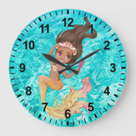 Mermaid Life Wall Clock Große Wanduhr