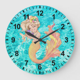 Mermaid Life Wall Clock Große Wanduhr