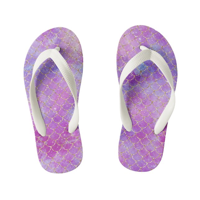 Mermaid Lila Beach Kid's Flip Flops (Fußbett)
