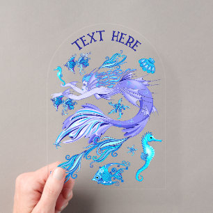 Mermaid Lila Fairy Creation Acryleinladungen