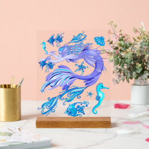 Mermaid Lila Fairy Creation Acrylschild