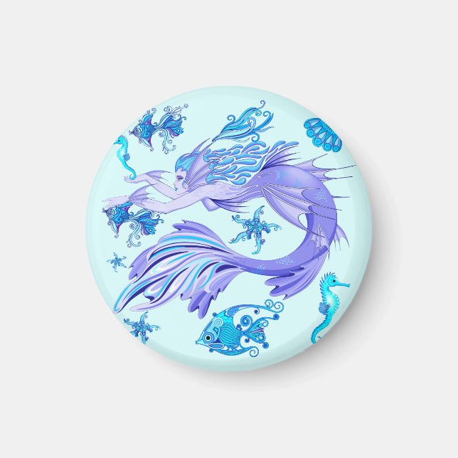 Mermaid Lila Fairy Creation Magnet (Vorne)