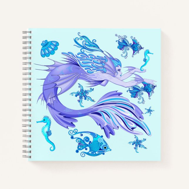Mermaid Lila Fairy Creation Notizbuch (Vorderseite)