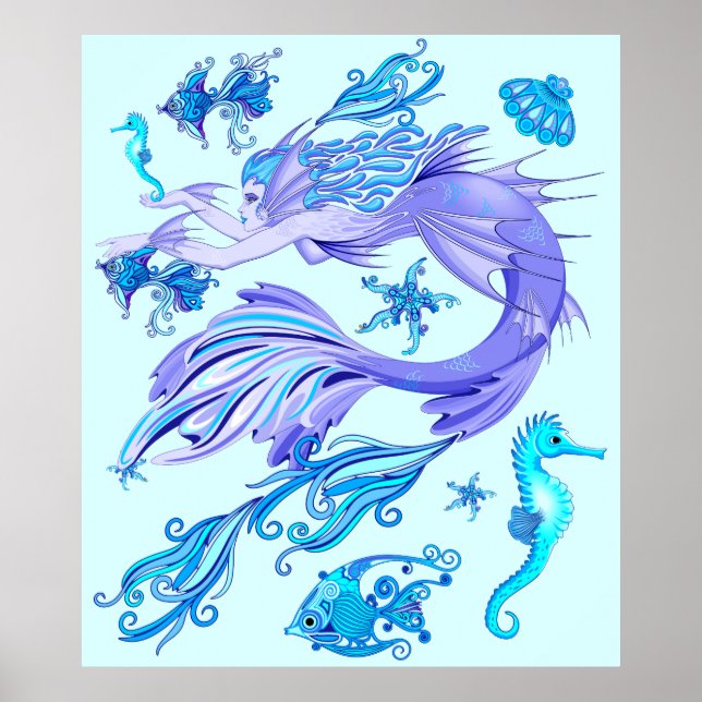 Mermaid Lila Fairy Creation Poster (Vorne)