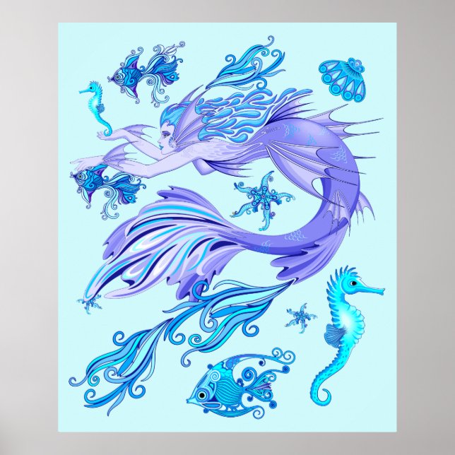 Mermaid Lila Fairy Creation Poster (Vorne)