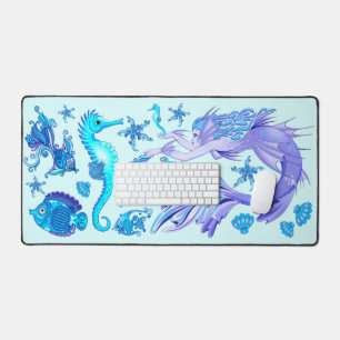 Mermaid Lila Fairy Creation Schreibtischunterlage