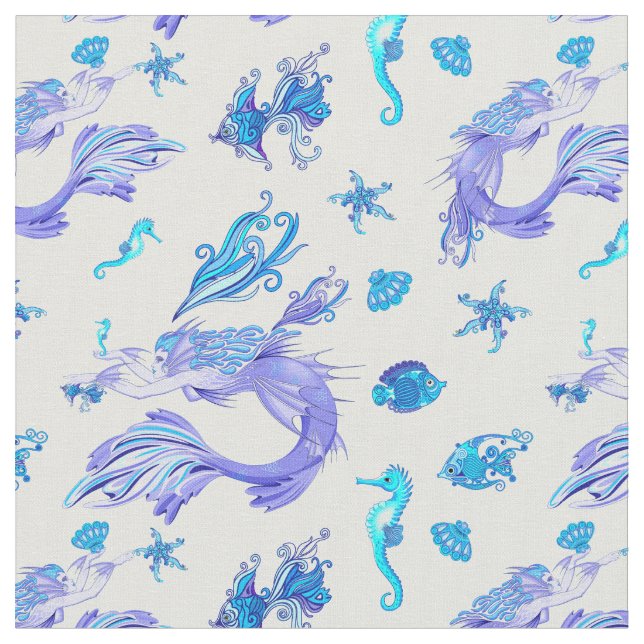 Mermaid Lila Fairy Creation Stoff (Nahaufnahme)