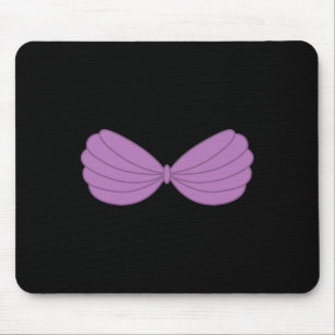 Mermaid Lila Seashell Bra Cartoon Graphic Mousepad