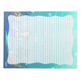 Mermaid Lined - 11" x 8,5" Notepad Notizblock