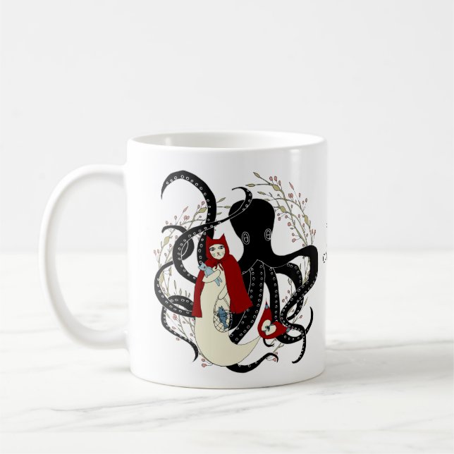Mermaid Little Red Riding Hood Cat Kaffeetasse (Links)