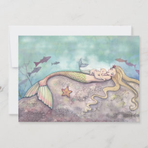 Mermaid Lullaby Baby Dusche Vielen Dank Karten