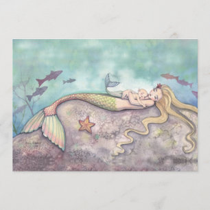 Mermaid Lullaby Baby Shower Einladungen