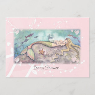 Mermaid Lullaby Baby Shower Einladungen