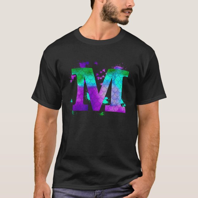 Mermaid M With Scales T T-Shirt (Vorderseite)
