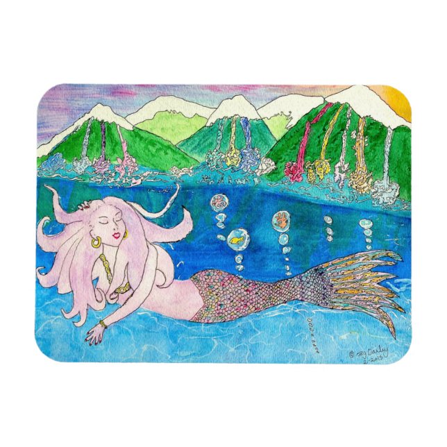 Mermaid-Magnet Magnet (Horizontal)