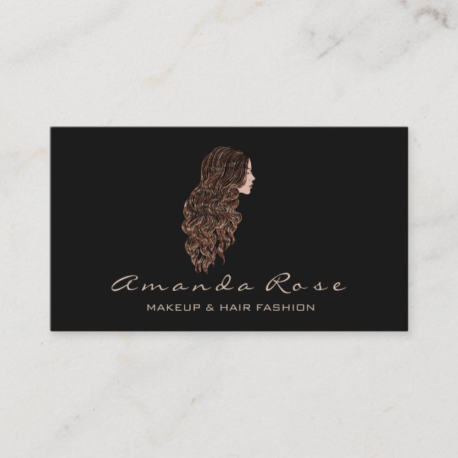 Mermaid Makeup Lashes Friseur Black Ivory Visitenkarte (Vorderseite)