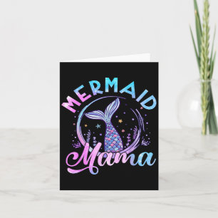 Mermaid Mama Seashell Birthday Women Ocean Matchin Karte