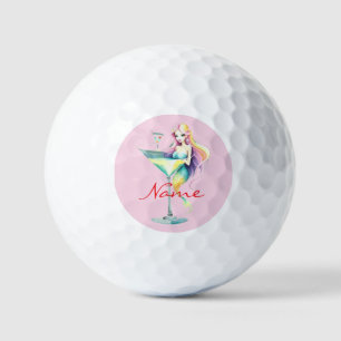 Mermaid Martini Girl Thunder_Cove Golfball