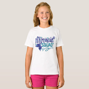 Mermaid - "Mermaid Squad" - Glitzer für Aquamarine T-Shirt