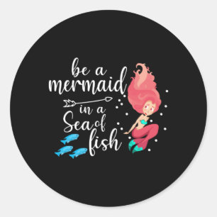 Mermaid Mermaids Girl Sea Funny Birthday Geschenk Runder Aufkleber