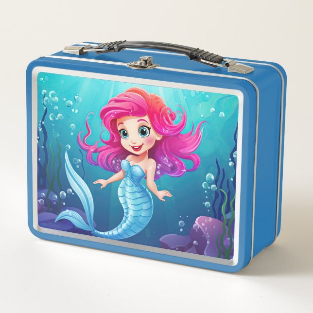 Mermaid Metal Lunch Box (Vorderseite)