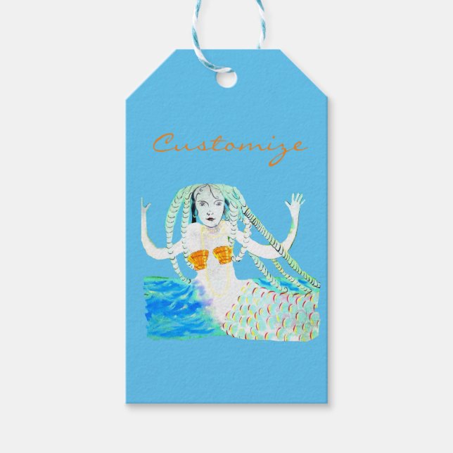 Mermaid mit Dreadlocks Thunder_Cove Geschenkanhänger (Vorderseite)