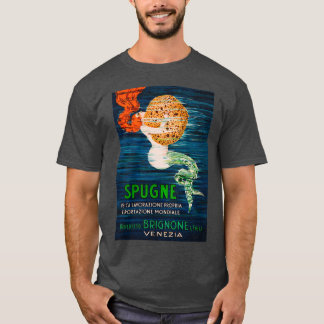 Mermaid mit einer Sponge Italienische Werbe-Vin T-Shirt