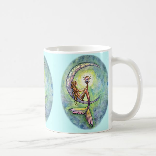 Mermaid Moon Coffee Tasse von Molly Harrison (Rechts)