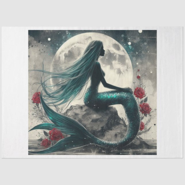 Mermaid Moon Seidenpapier (Vorderseite)