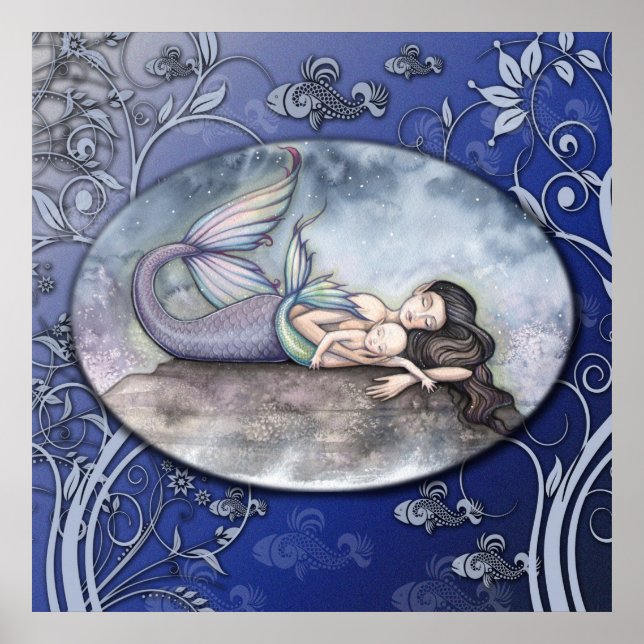 Mermaid Mother und Baby Poster (Vorne)