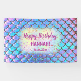 Mermaid Muster Happy Birthday Banner