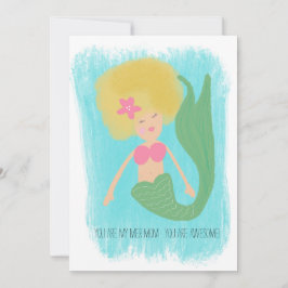 Mermaid Mütter Tag 90er Disco-Mama Karte