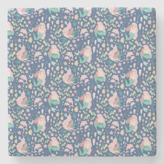 Mermaid Mutter Tochter Bonding Ocean Dark Version Steinuntersetzer