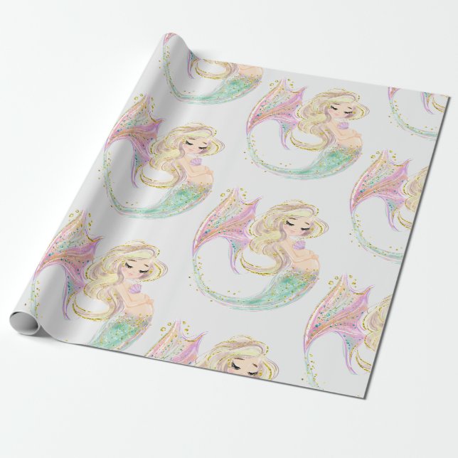 Mermaid Mutter zu sein Geschenkpapier (Ungerollt)